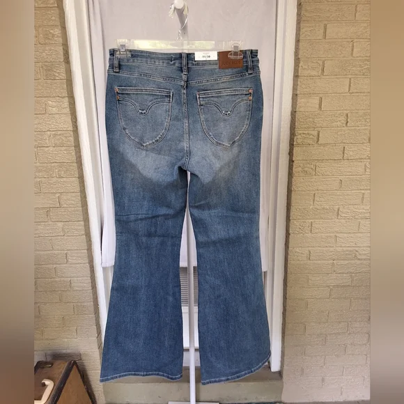 Judy Blue Flare Wide Leg Jeans Blue - Picture 2 of 4